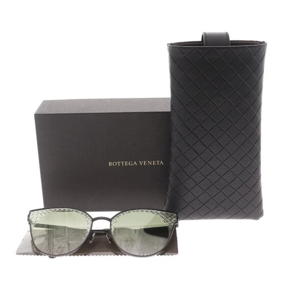 BOTTEGAVENETA Intrecciato sunglasses Brown metallic/plastic unisex main image 7
